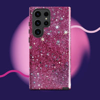 Pink sparkly Samsung Galaxy Tough Case for  Phone Protection case.