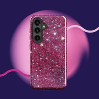 Pink sparkly Samsung Galaxy Tough Case for  Phone Protection case.