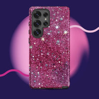 Pink sparkly Samsung Galaxy Tough Case for  Phone Protection case.