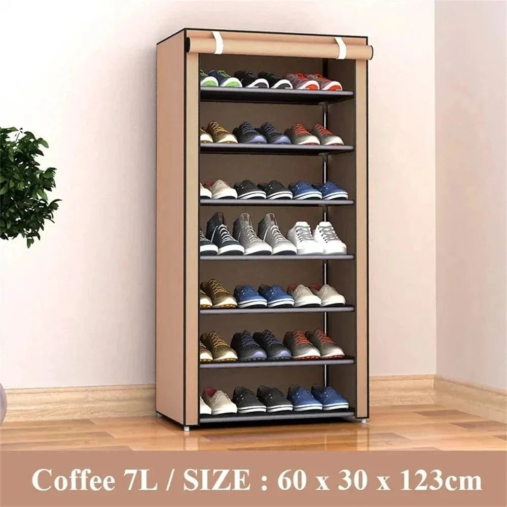 Organizer Multilayer Shoe Rack Space Saving Dustproof Shelf Organizer - TeninoVentures