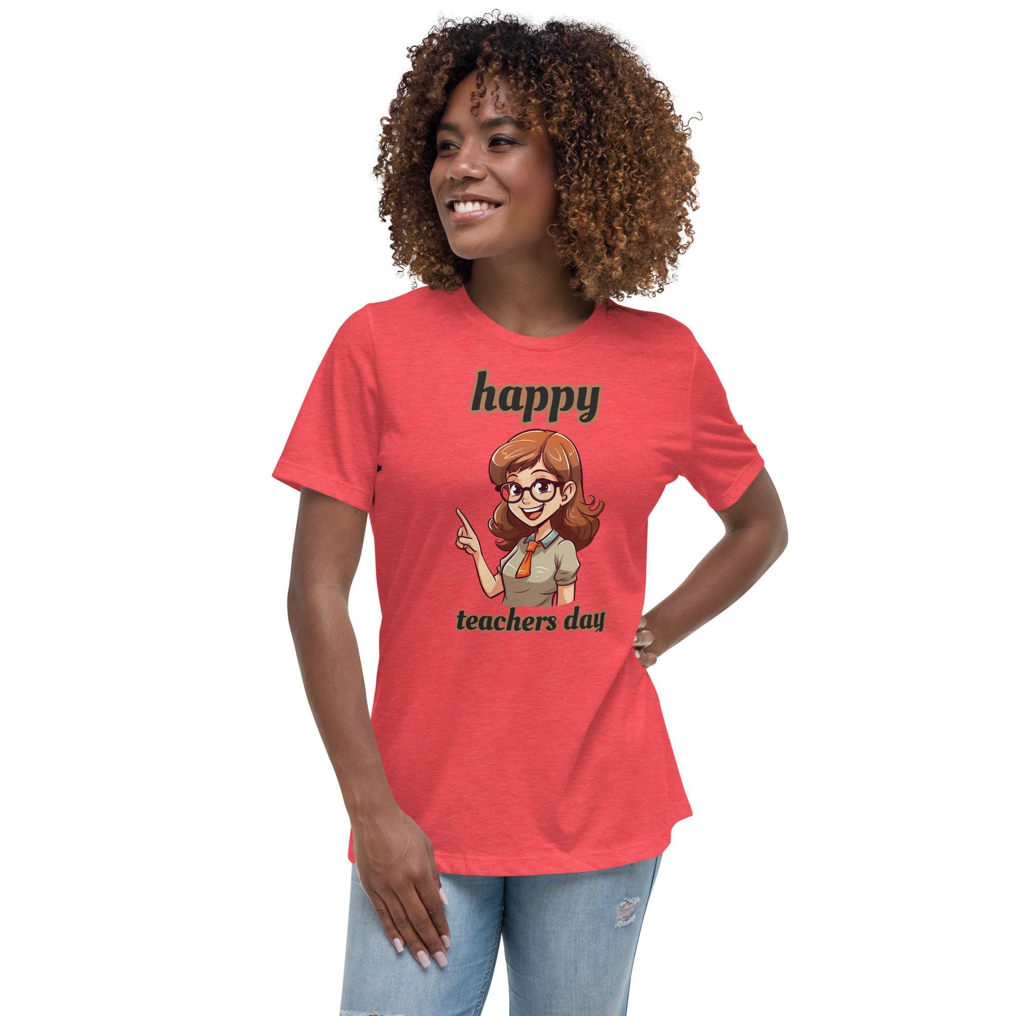 Happy Teachers Day T-Shirt with colorful design celebrating educators in premium cotton blend fabric