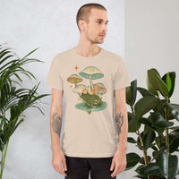 Vintage Frog and Mushroom T-Shirt with whimsical nature-inspired design on premium cotton