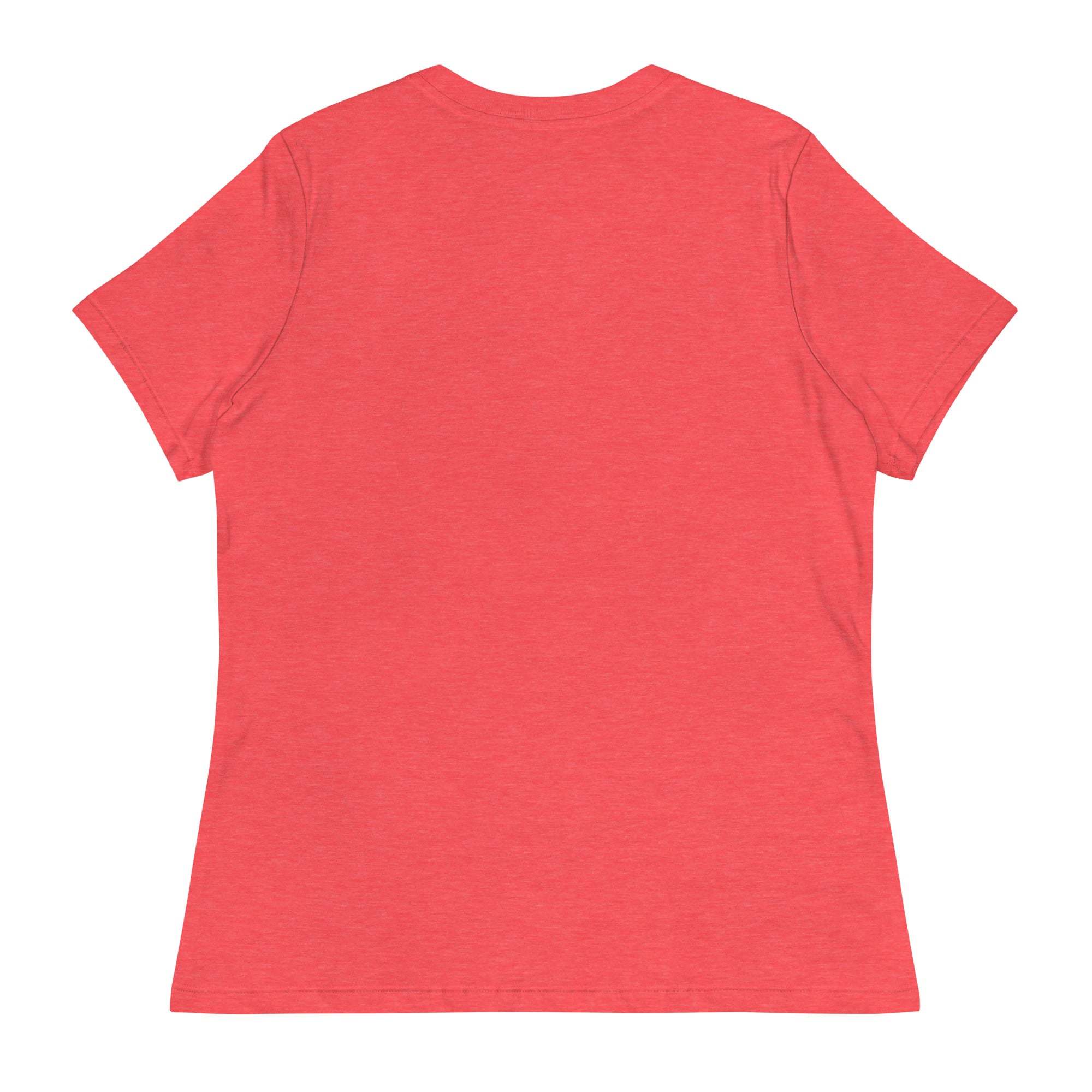 Back view of a coral Inspirational T-Shirt for Women made from soft breathable cotton