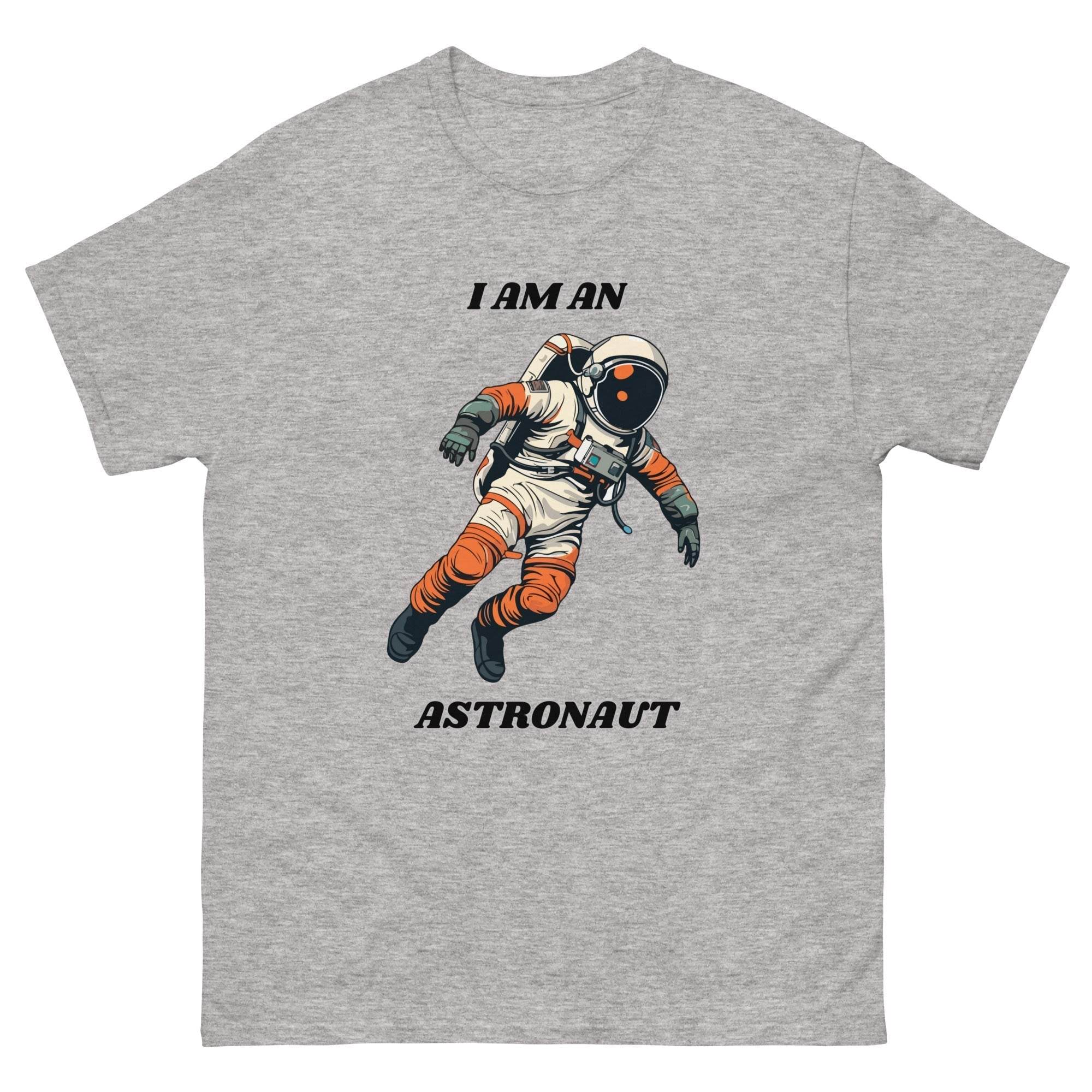 Unisex astronaut graphic t-shirt with retro space design on soft cotton fabric