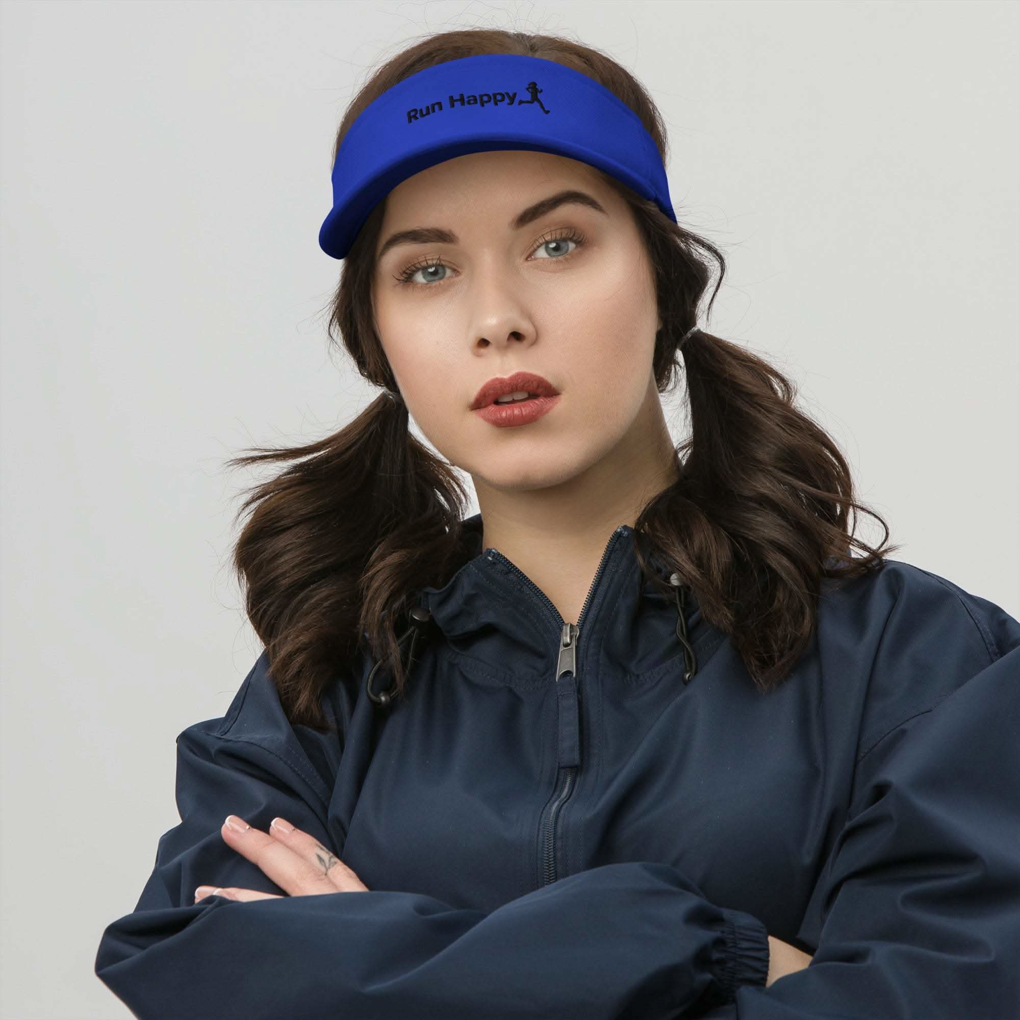 Womens Run Happy Sun Visor - Lightweight & Comfortable