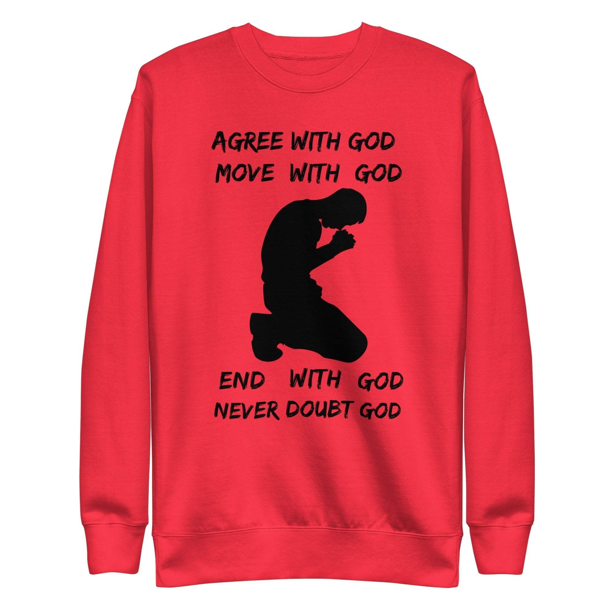 Agree With God Sweatshirt bold faith Christian crewneck in soft fabric