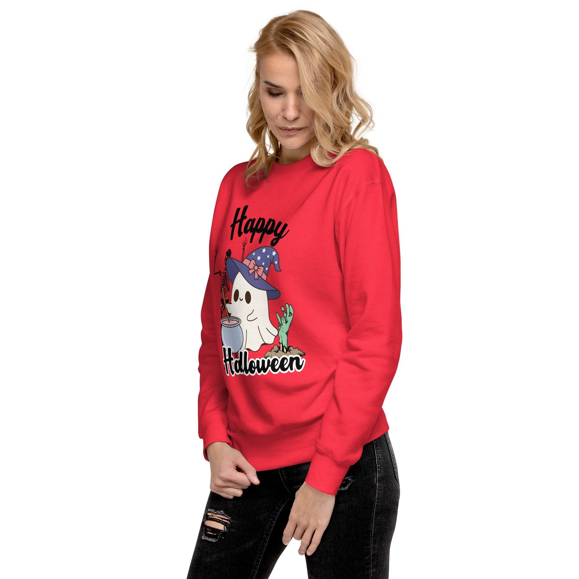 Halloween Sweatshirt - Cozy Cute Ghost Design for Fall & Halloween.