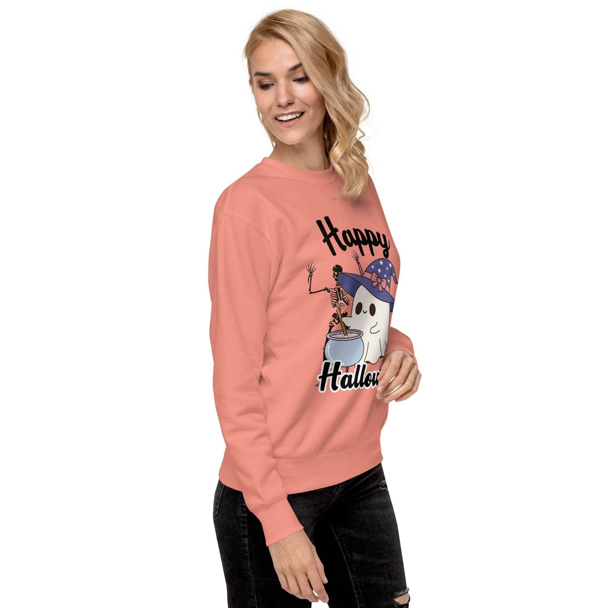 Halloween Sweatshirt - Cozy Cute Ghost Design for Fall & Halloween.