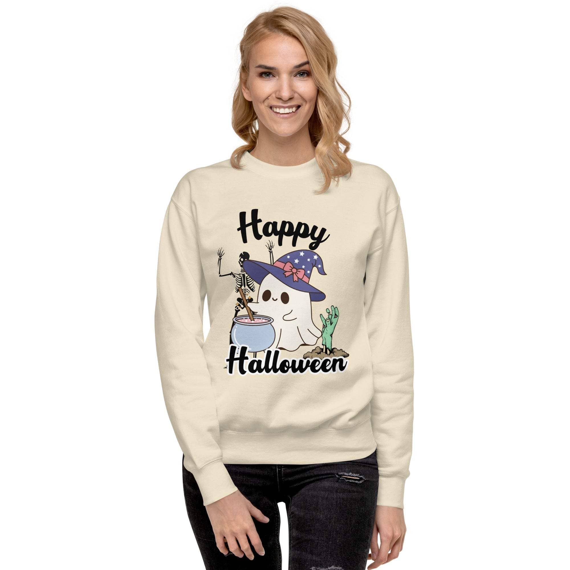 Halloween Sweatshirt - Cozy Cute Ghost Design for Fall & Halloween.Halloween Sweatshirt - Cozy Cute Ghost Design for Fall & Halloween.