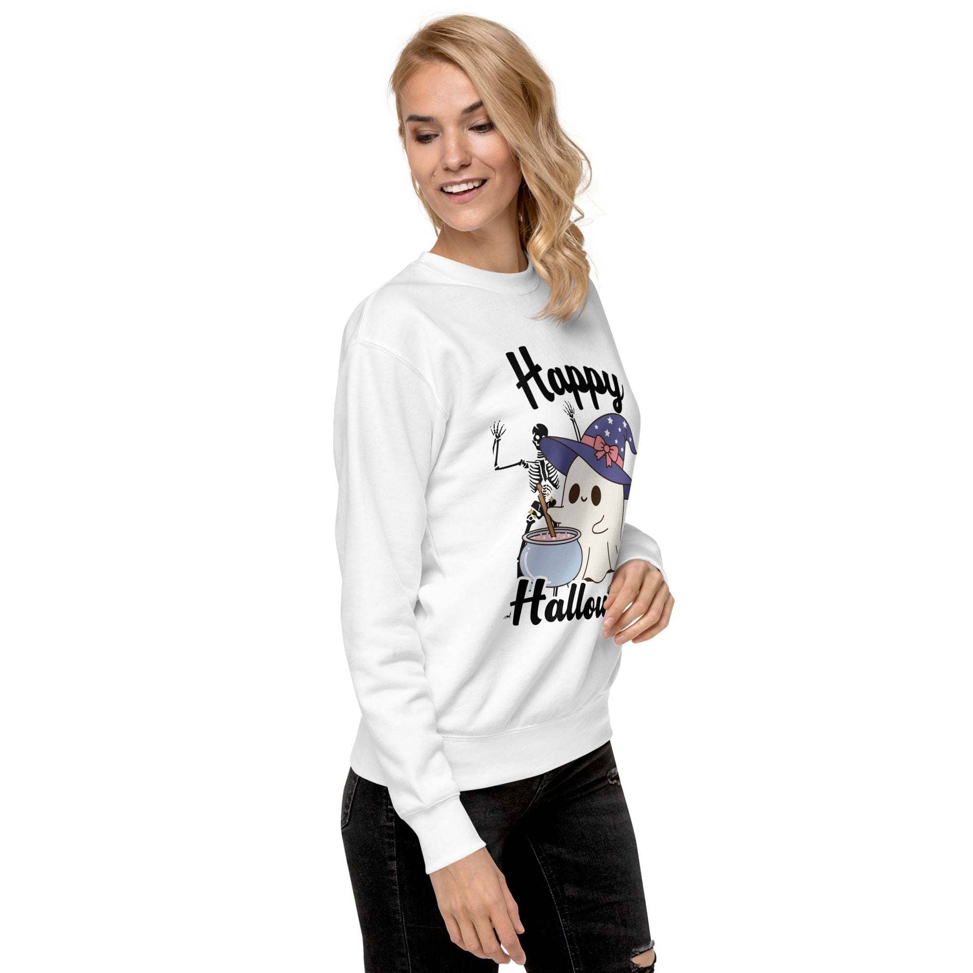 Halloween Sweatshirt - Cozy Cute Ghost Design for Fall & Halloween.