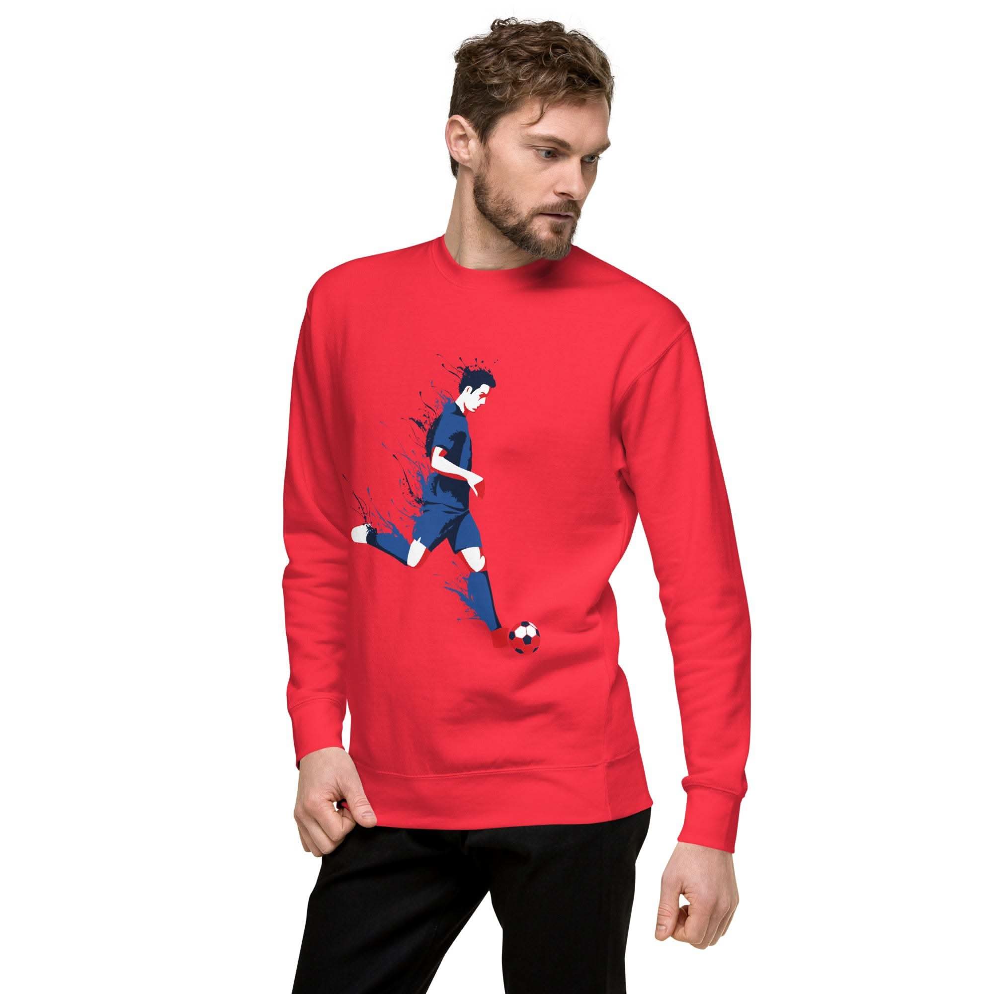 Soccer Player Sweatshirt - Stylish tee, Football Fan Apparel for All