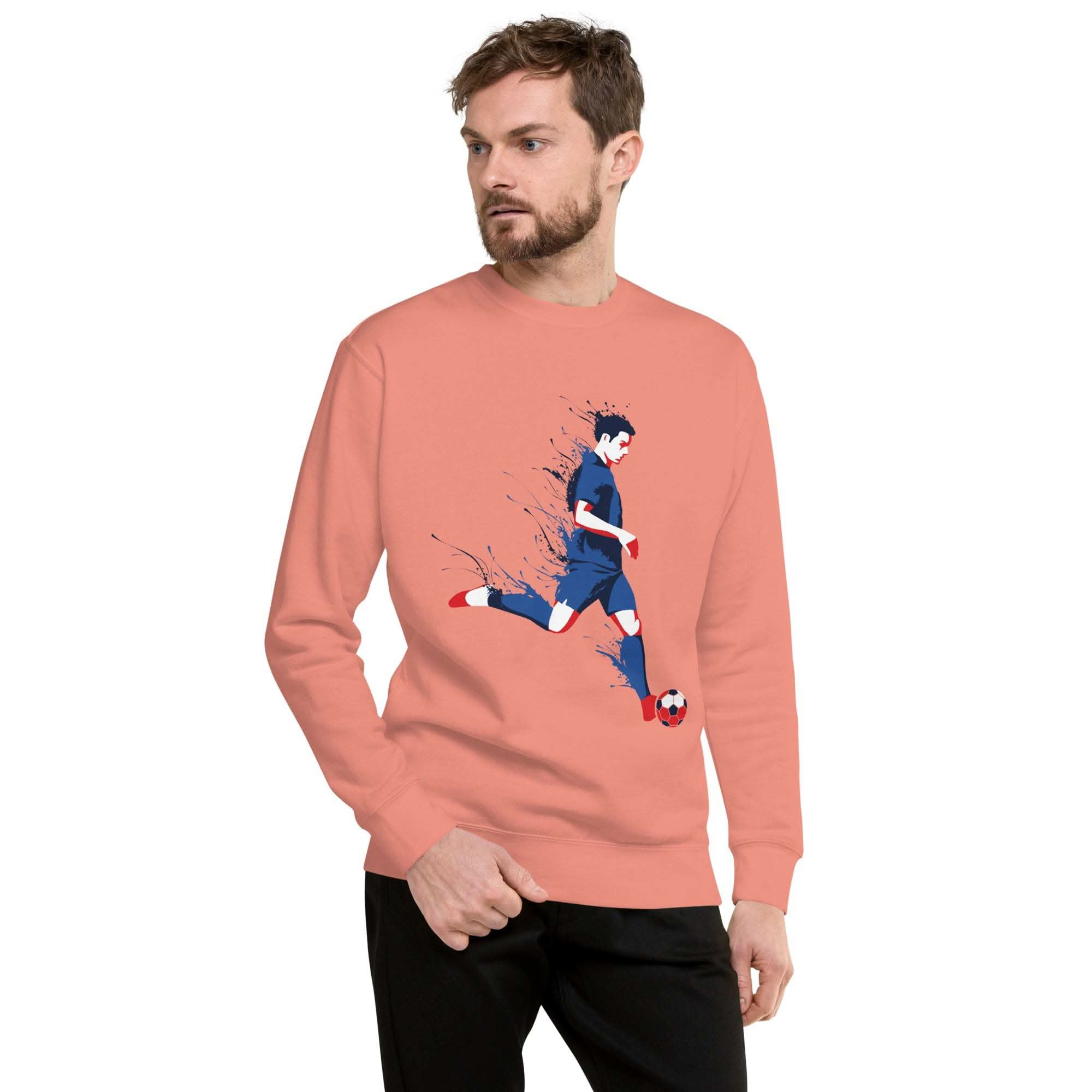 Soccer Player Sweatshirt - Stylish tee, Football Fan Apparel for All