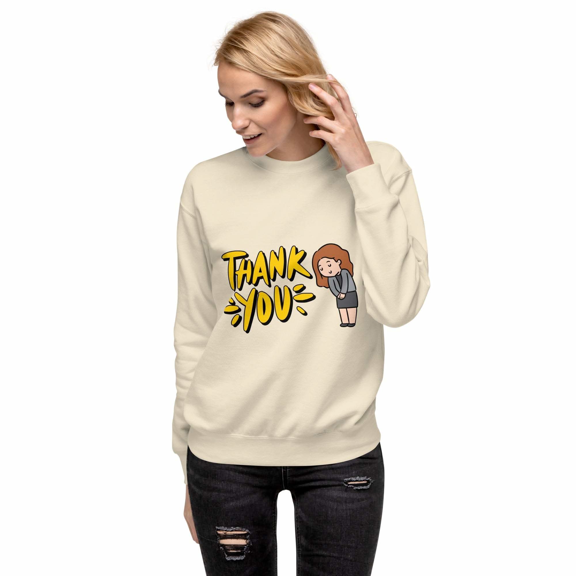 Thank You Sweatshirt - Express Gratitude in Style & Comfortable Shirt