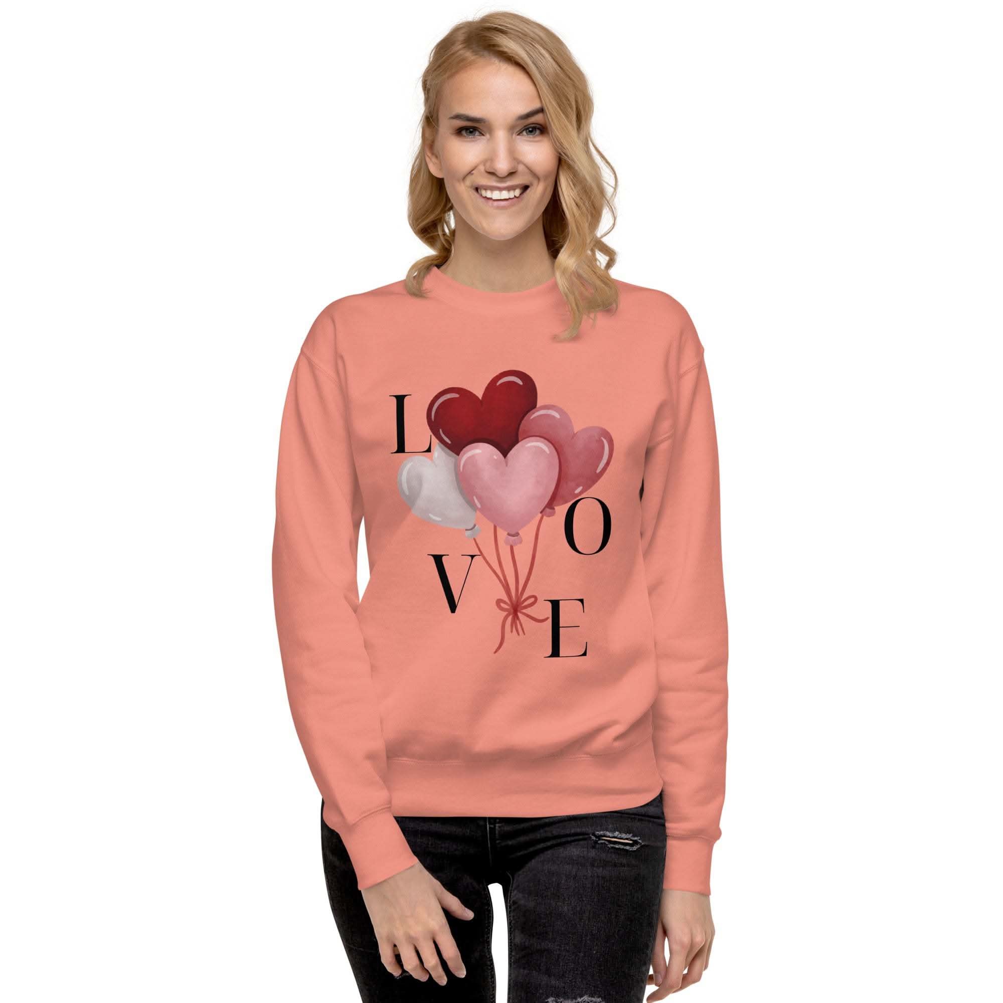Comfortable Love Balloon Sweatshirt with vibrant balloon design and soft fabric for casual wear