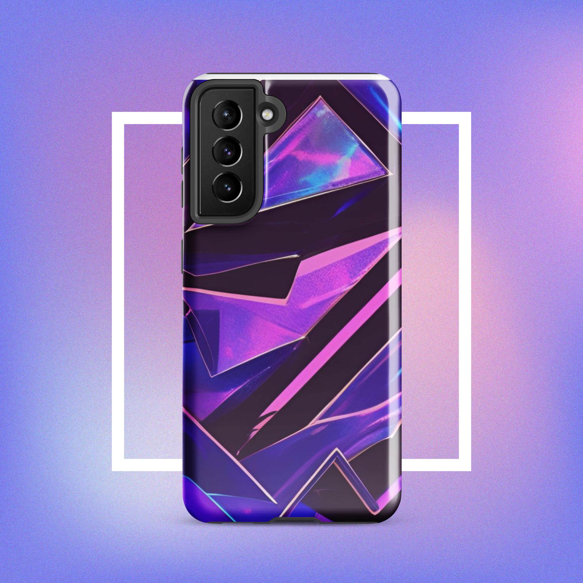 Samsung Galaxy Tough Case - Modern purple design protective phone case