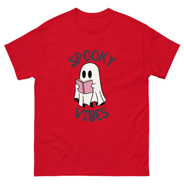 Spooky Vibes Ghost T-Shirt Red