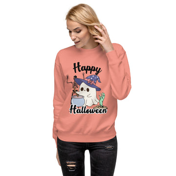Cute Ghost Halloween Sweatshirt Dusty Rose